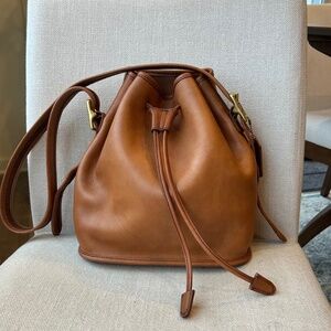 Vintage Coach British Tan Lula's Legacy Bucket Bag #9952